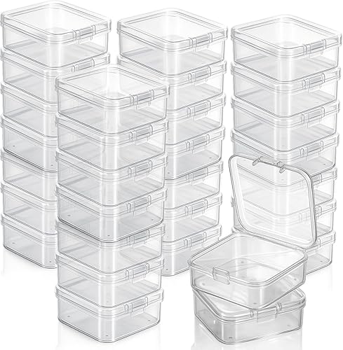 Miniatura 17 de 6 Piezas Mini Cajas Contenedoras de Almacenamiento de Cuentas de Plástico Transparente para Coleccionar Artículos Pequeños, Cuentas, Joyas, Tarjetas