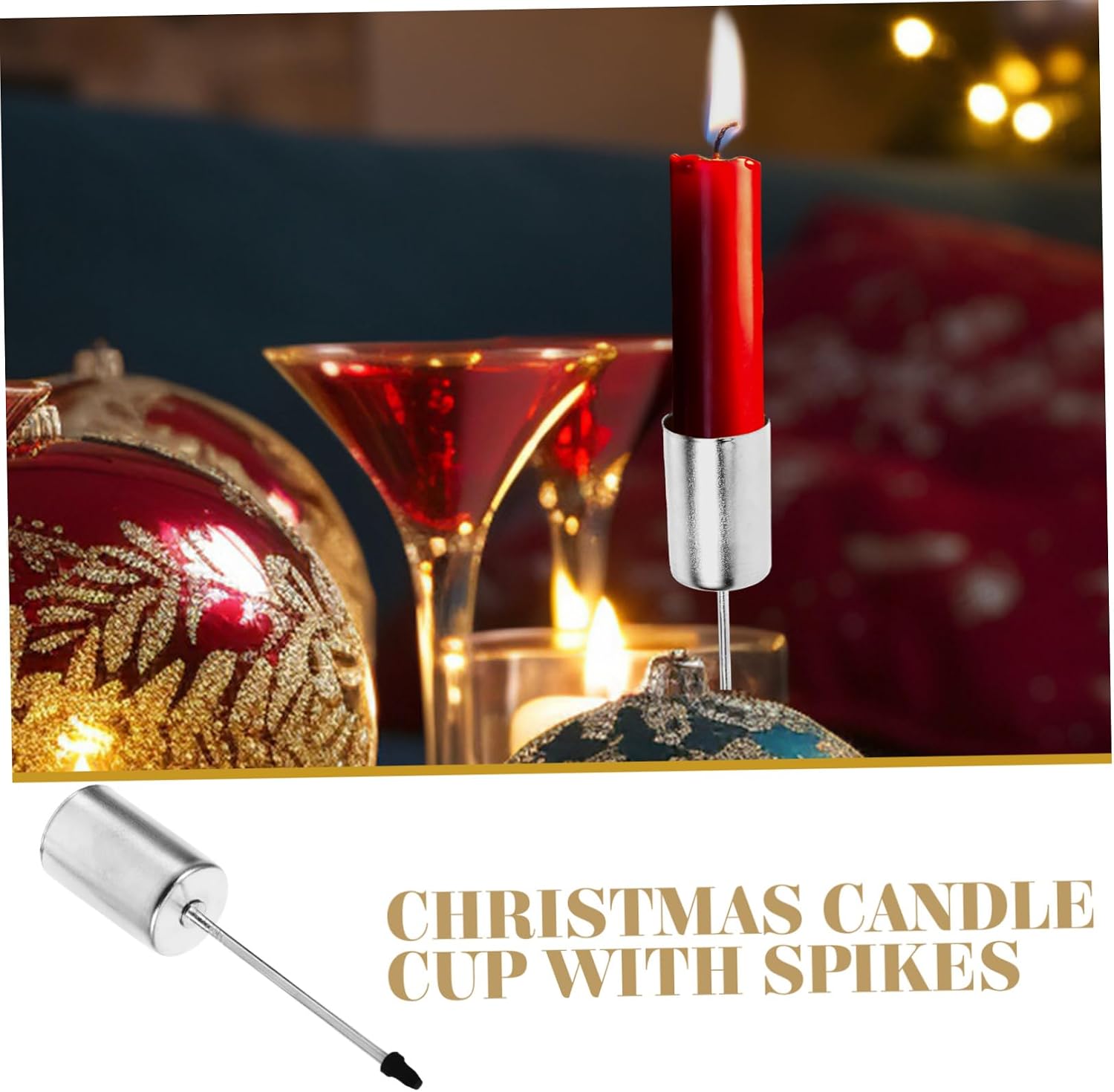 5pcs Candle Holders for Christmas Tree Decoration Festival Candle Cups for Parties and Home Decor Festive Atmosphere Stable Design