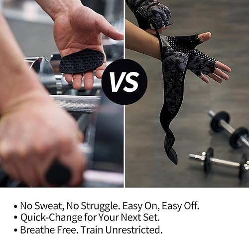 Miniatura 4 de Anti-Slip Weight Lifting Gloves for Men & Women, Ergonomic Silicone Palm Workout Grips, Gym Training Gloves for Pull-Ups, Dumbbell, Barbell, Callus