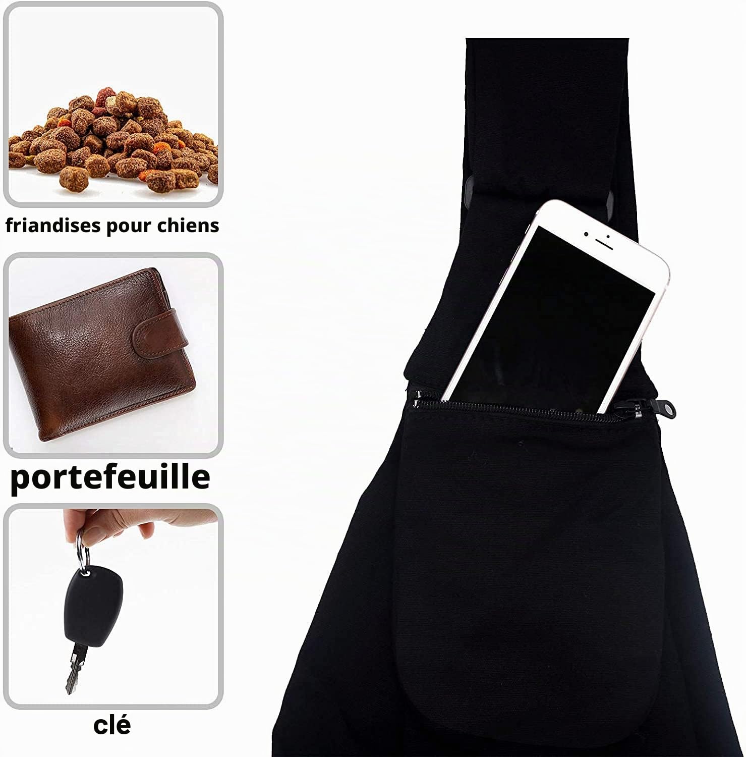 Sac de Transport pour Chien et Autres Animaux de Compagnie, Réglable Sac Bandoulièrede pour Petit Chiens, Transport pour Chien Respirant, Convient pour La Marche Plein Air (Noir)