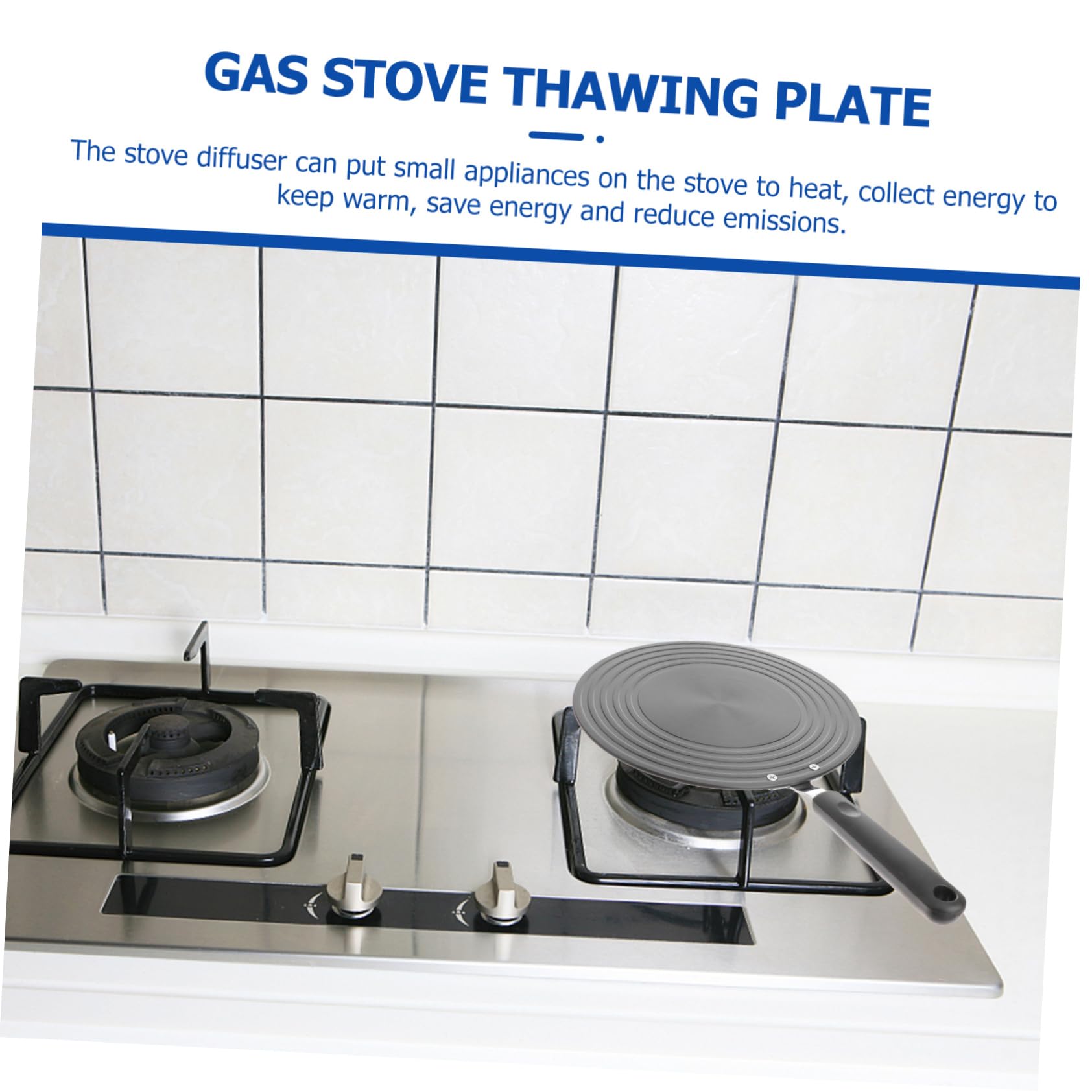 Didiseaon Placa Difusora de Calor Negro Redonda de Aleación de Aluminio Descongela Alimentos y Protege Ollas para Estufa de Gas