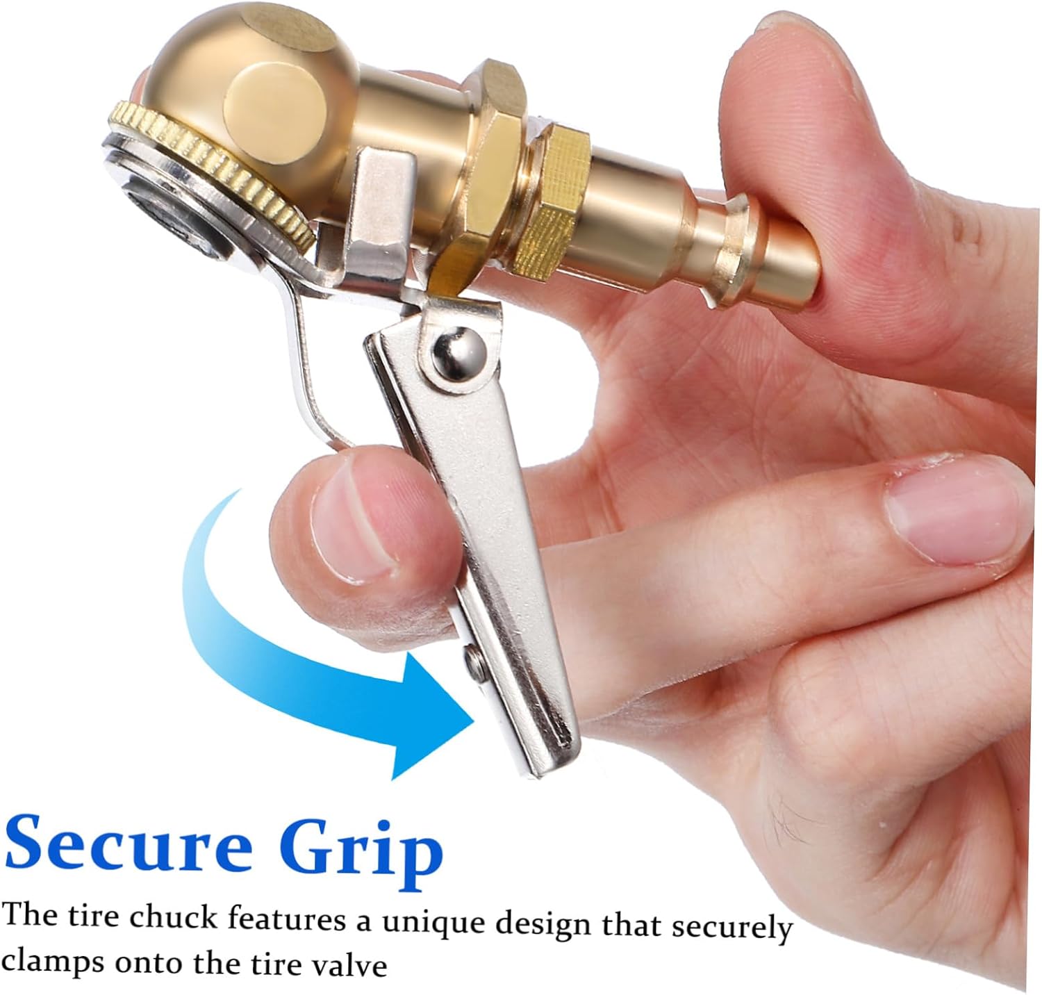 4pcs Locking Tire Air Chuck Quick Connect Air Chuck Fitting Threaded Car Straight Tire Adapter Compressor Accessories