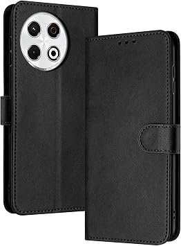 Compatible with Tecno Spark 30 Pro 4G Leather Case,Compatible with Tecno Spark 30 Pro 4G KL7 Case PU Leather Phone Flip Cover Black