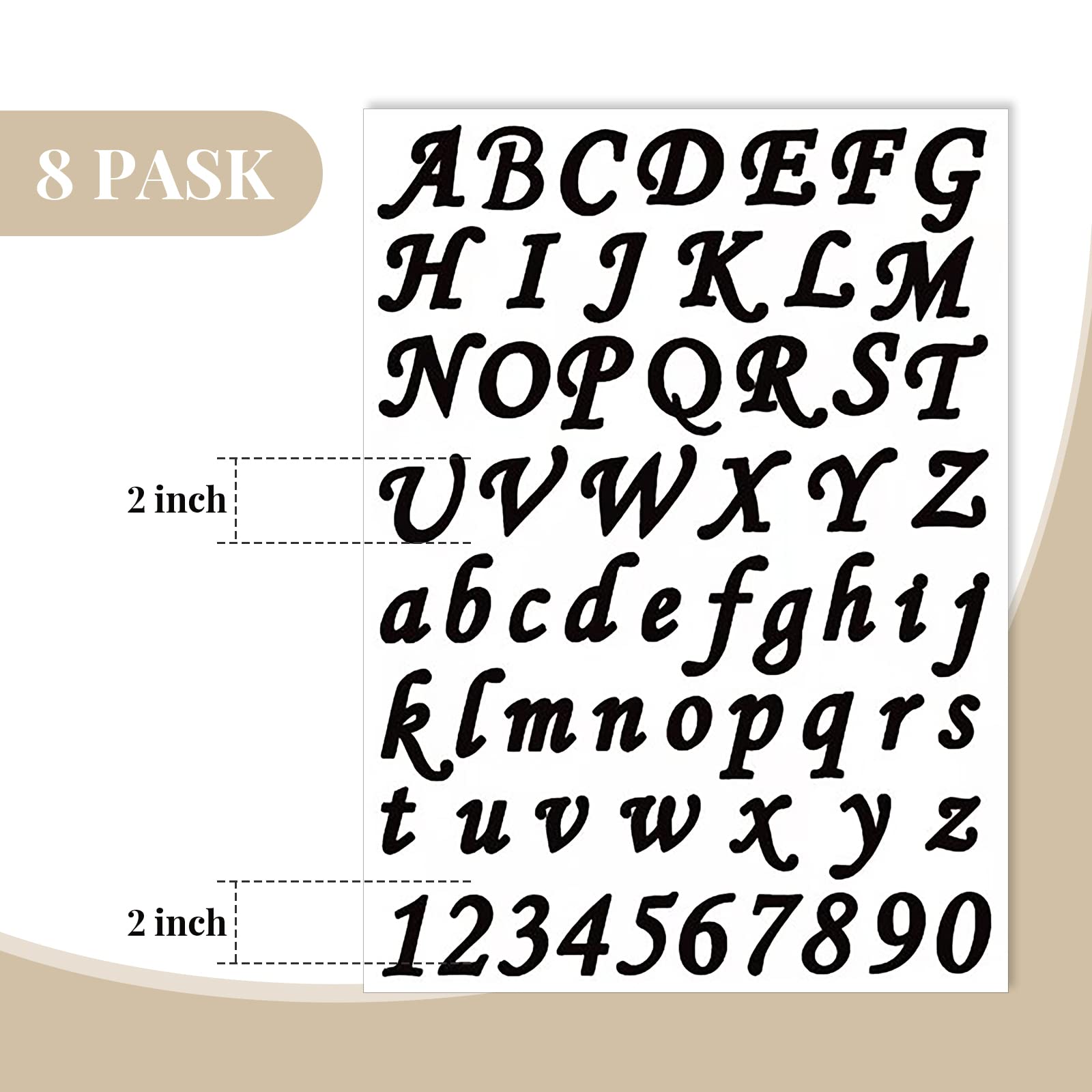 Snapklik.com : Spakon 8 Letter Stickers Sheets Vinyl Self Adhesive ...