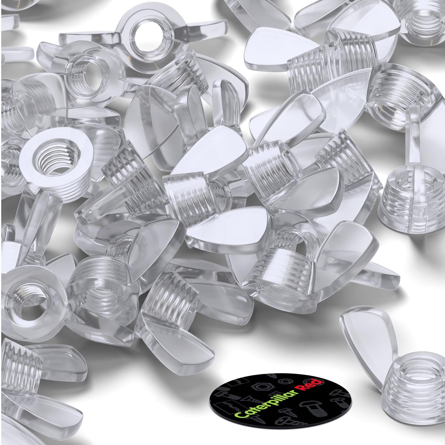 Image secondaire de Écrous Papillon M8 en Acrylique Transparent - Pack de 50