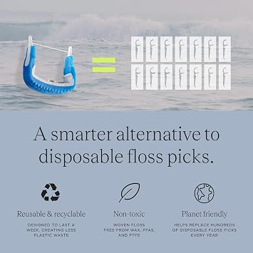 Slate Flosser Floss Head Refills (Orthodontic, 20-Pack Refills)