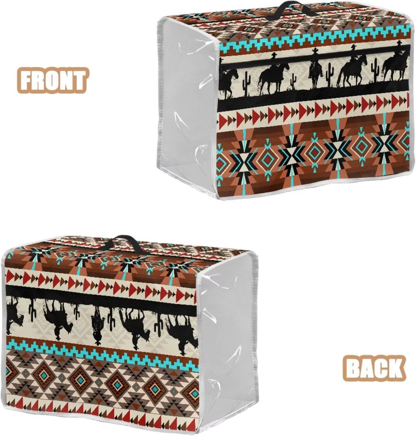 Western Cowboy Sewing Machine Cover Universal Sewing Machine Covers with Storage Pocket Boho Dustproof Scratch Resistant Protector Covers Gift for Sewing Lovers