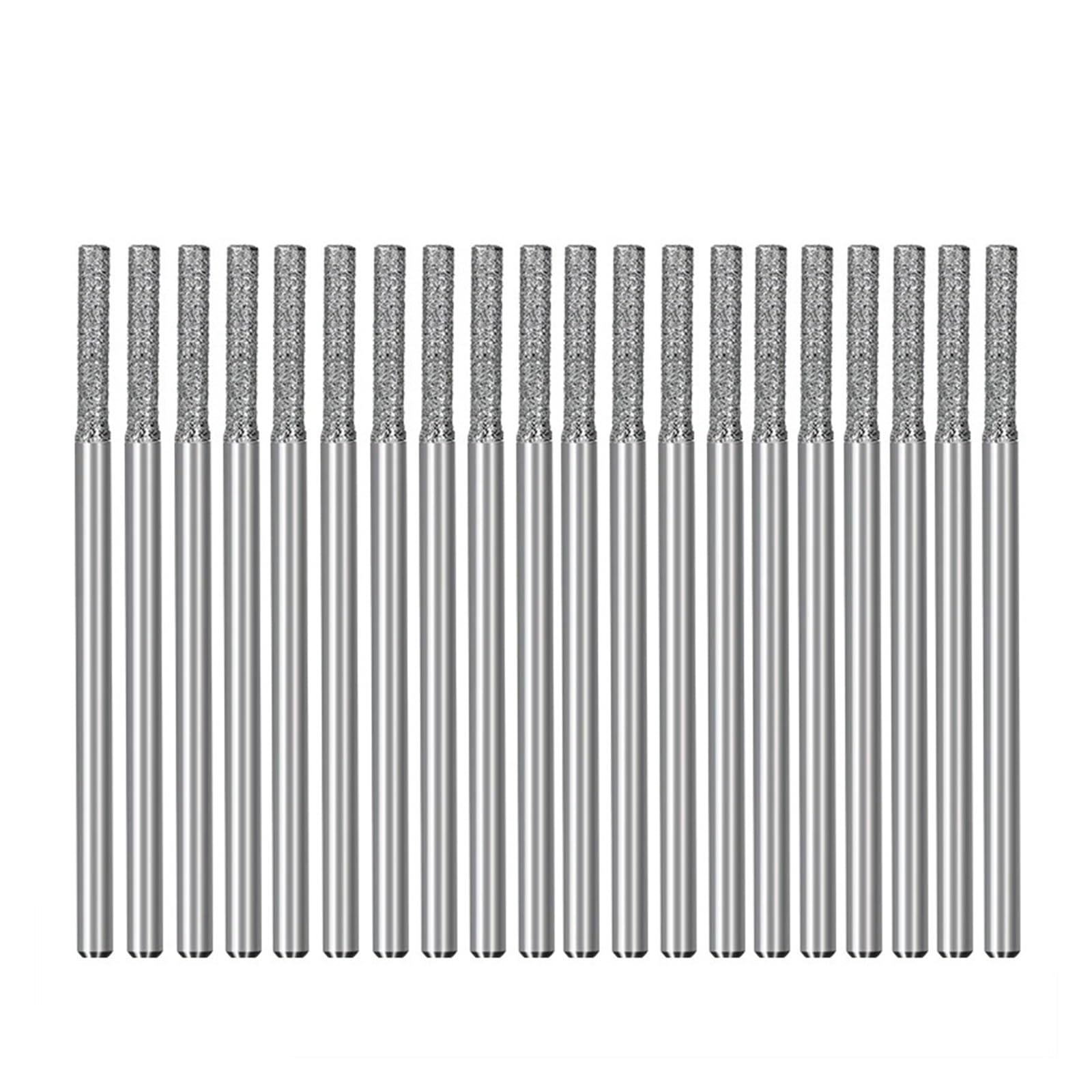 2,35mm Schaft Diamant Schleifen Nadel Gravur Carving Polieren Dreh Werkzeug Set for Hartmetall Grate Werkzeuge Hand Werkzeuge(20pcs 2.0)