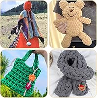 Vista 7 de Aguja de ganchillo de 0.472 pulgadas, ganchos de ganchillo grandes para hilo grueso, agujas de tejer ergonómicas para principiantes y ganchillo