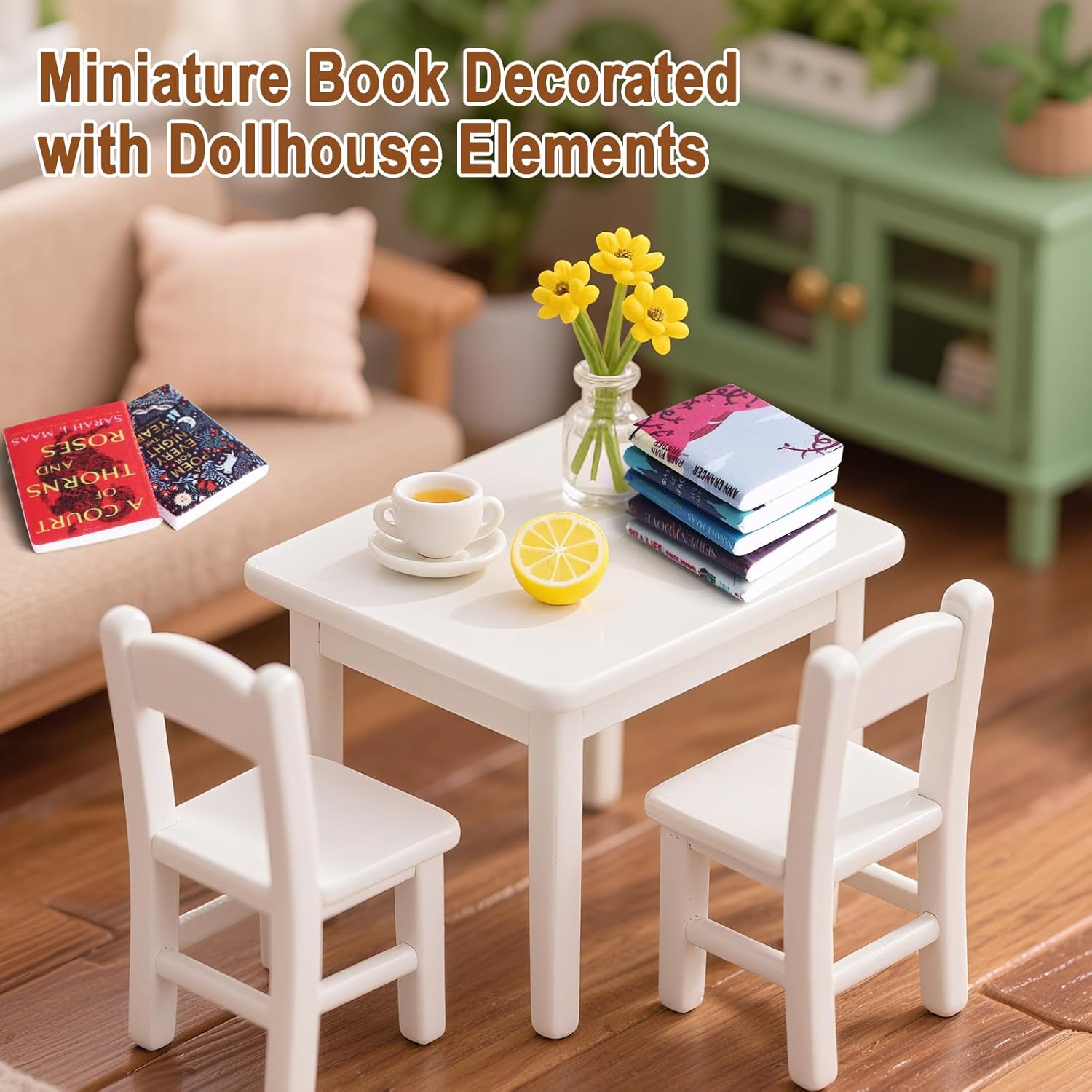 300Pcs Mini Books for Anxiety Bookshelf Tiny Book Fun Mini Brands Book Miniatures Library Dollhouse Accessories for DIY Living House Bookshelf Fillers Miniatures Small Books Bulk Crafting Decor