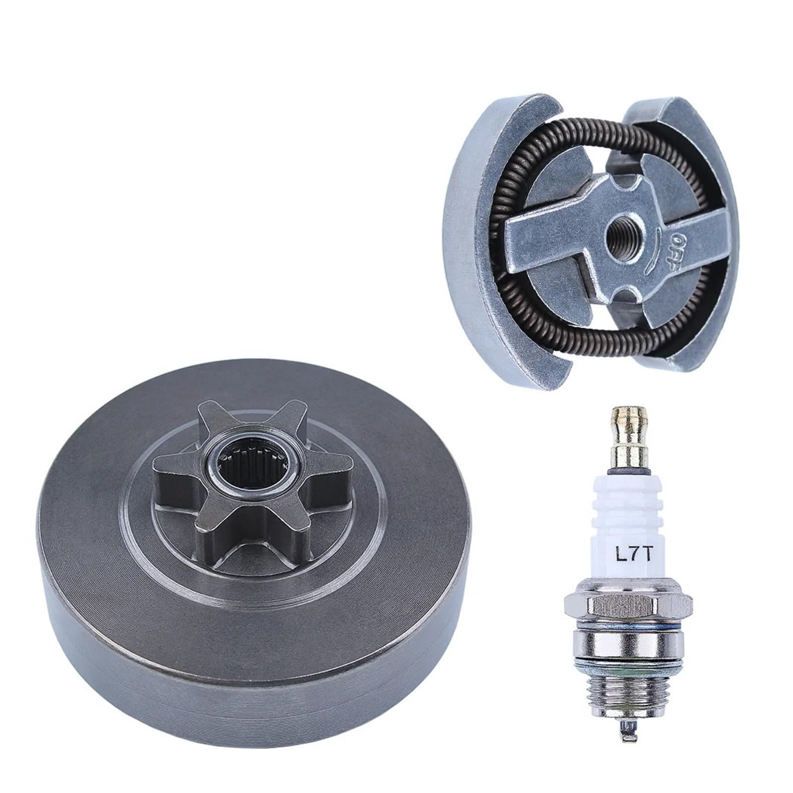 Tambour d'embrayage 3/8-6T avec pignon droit et bougie pour tronçonneuse 136 137 141 142 235