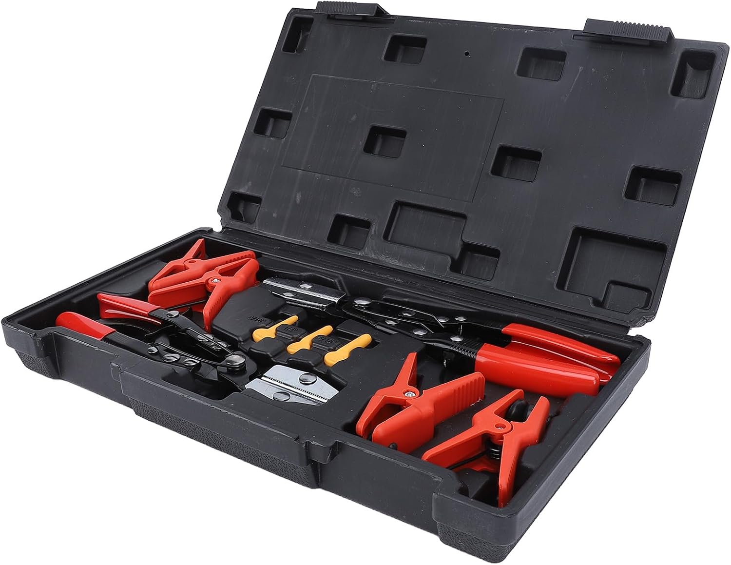 9PCS Hose Pincher Pliers Set,Metal Hose Pinch Off Clamp Tool, Prevent Fluid Leakage During Repair for Fuel Lines, Coolant Lines, Radiator, AC Lines