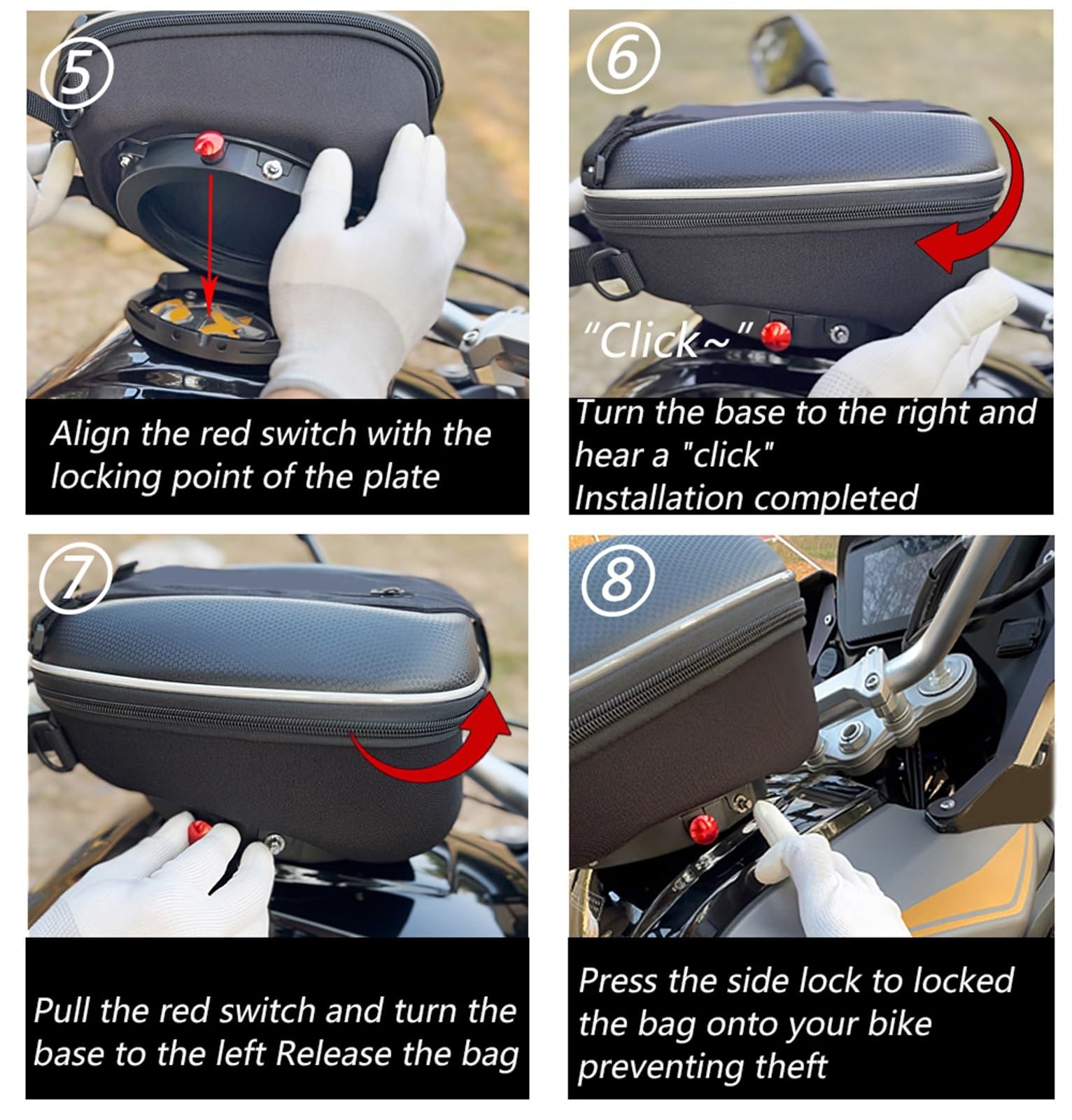 Per Keeway V-cruise V 302 125 C Borsa Da Serbatoio Chiusura Rapida Navigazione Per Moto Zaino Bagagli Impermeabili Accessori Bauletto