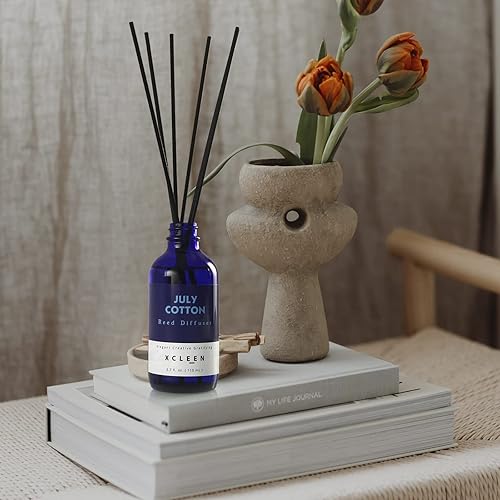 Miniatura 26 de Juego de difusores de junco, difusor de aroma de 3.7 onzas, 6 varillas difusoras de junco, fragancia para el hogar, peonía y cítricos, varillas