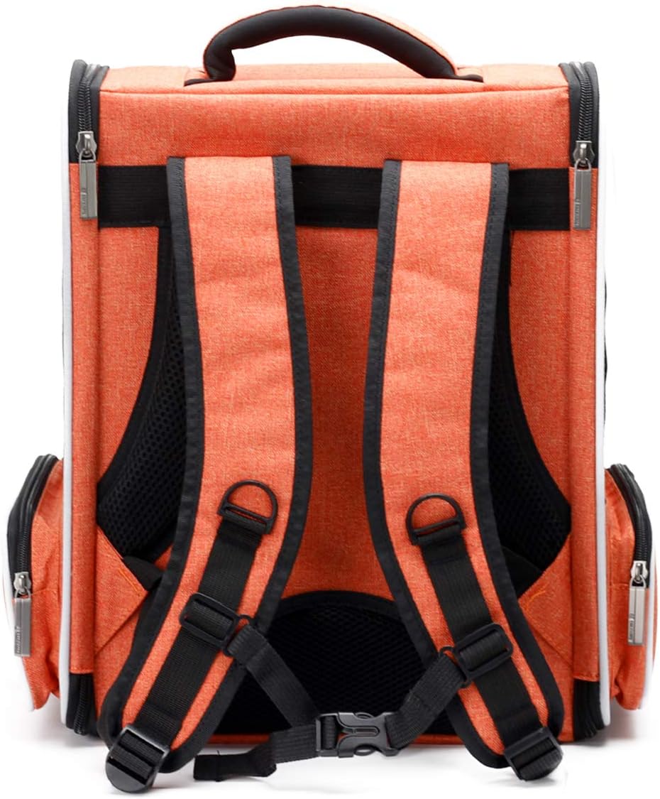 Cat Carrier Backpack Bubble, Space Capsule Pet Carrier Backpack for Small Dog and Puppy, Dog Backpack Carrier for Travel and Hiking, Airline Approved (Orange)