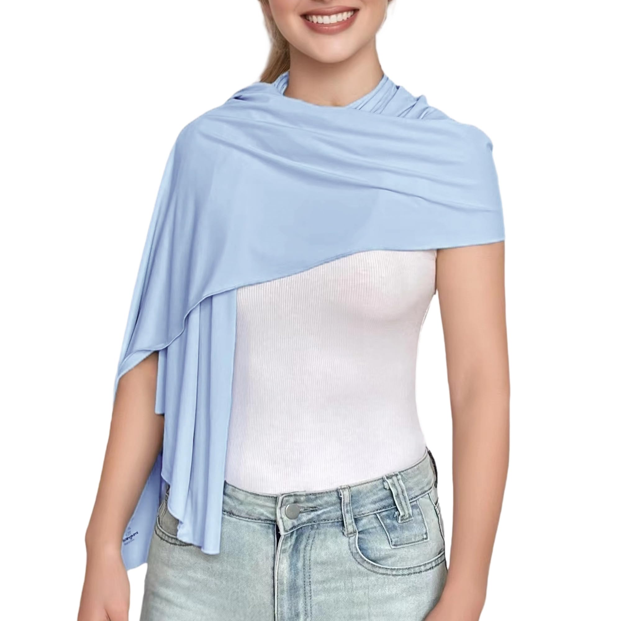 LSF 50+ Sonnenschutz, Strandtücher und Pashminas für Damen, Reiseschal, Decke, Outdoor, Sommer, UV-Weiß, Schal