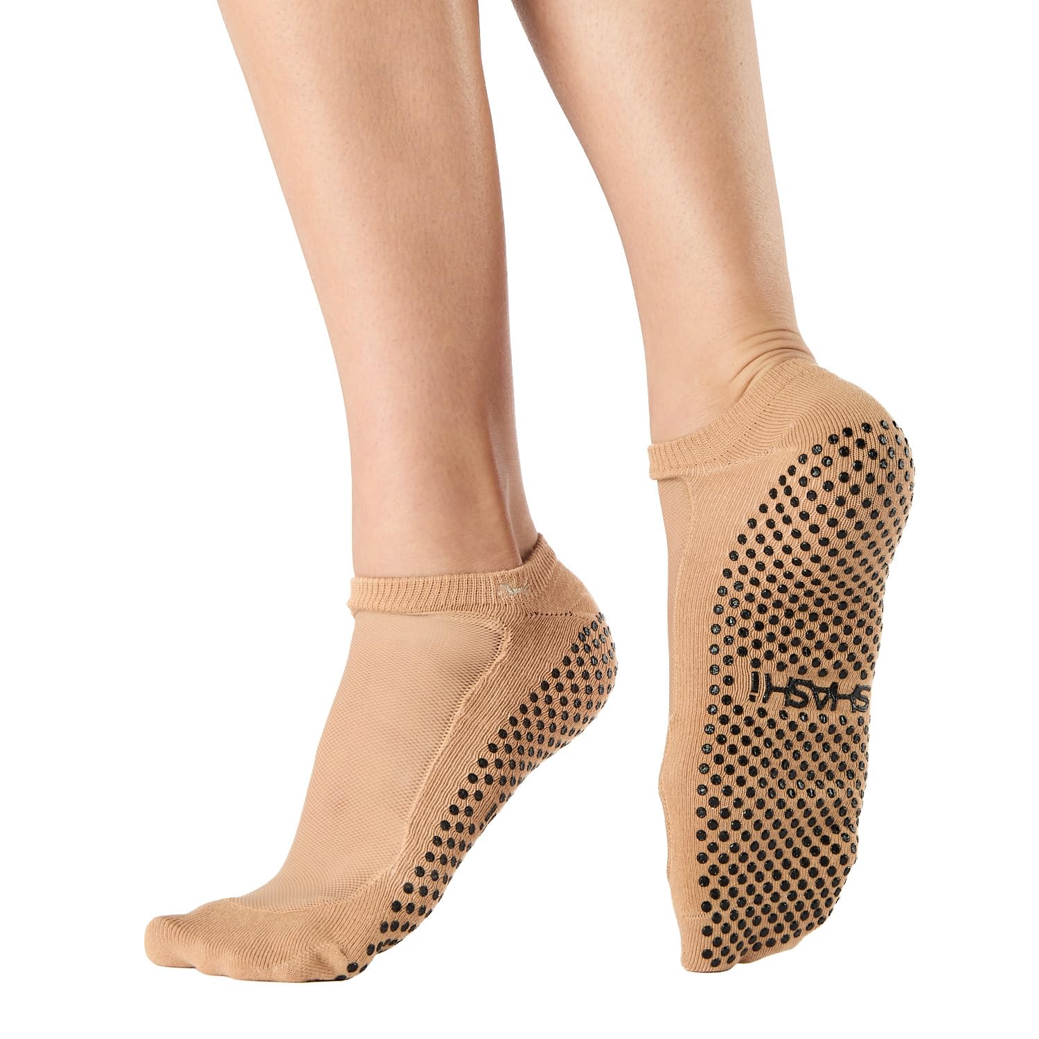 SHASHI Mesh Socks for Women – Mesh Top Non Slip Socks- Yoga Socks w/Storage Pouch — Pilates Socks For Women — Barre Socks