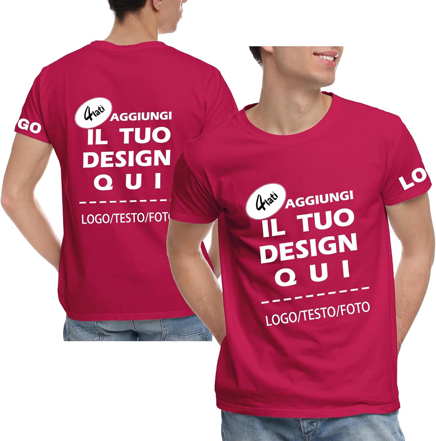 Maglietta Fashion donna personalizzata con immagini e frasi