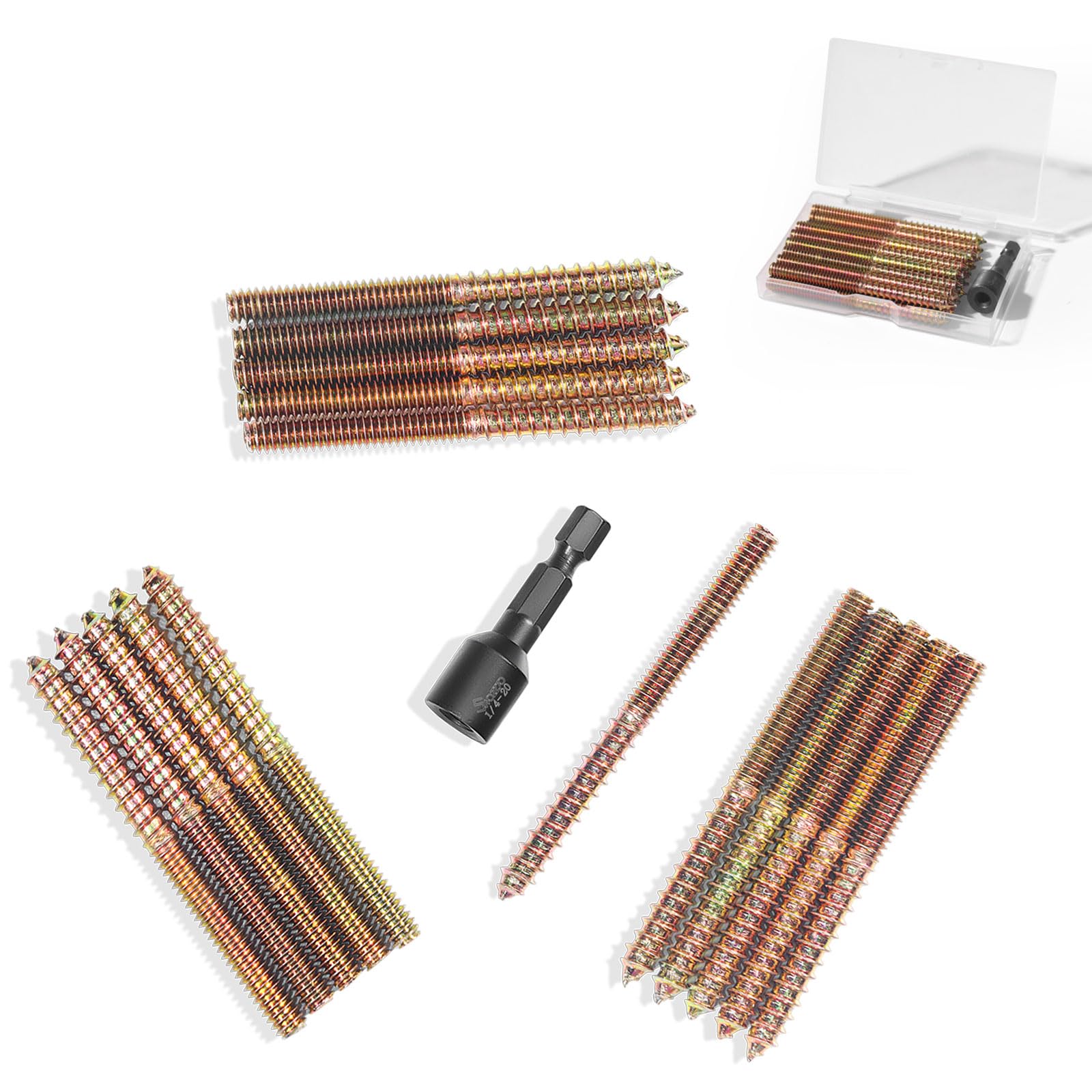 Hanger Bolts Kit - 16 Bolts & Driver -9