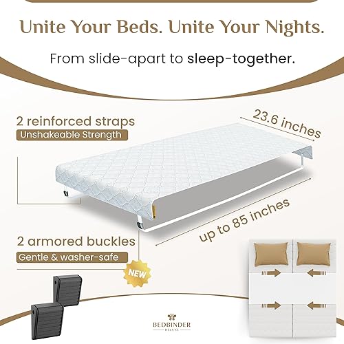 Miniatura 3 de Relleno Split King para cama ajustable, tapón deslizante para colchón | Evita que se deslice con conector de puente de cama antideslizante | Evita