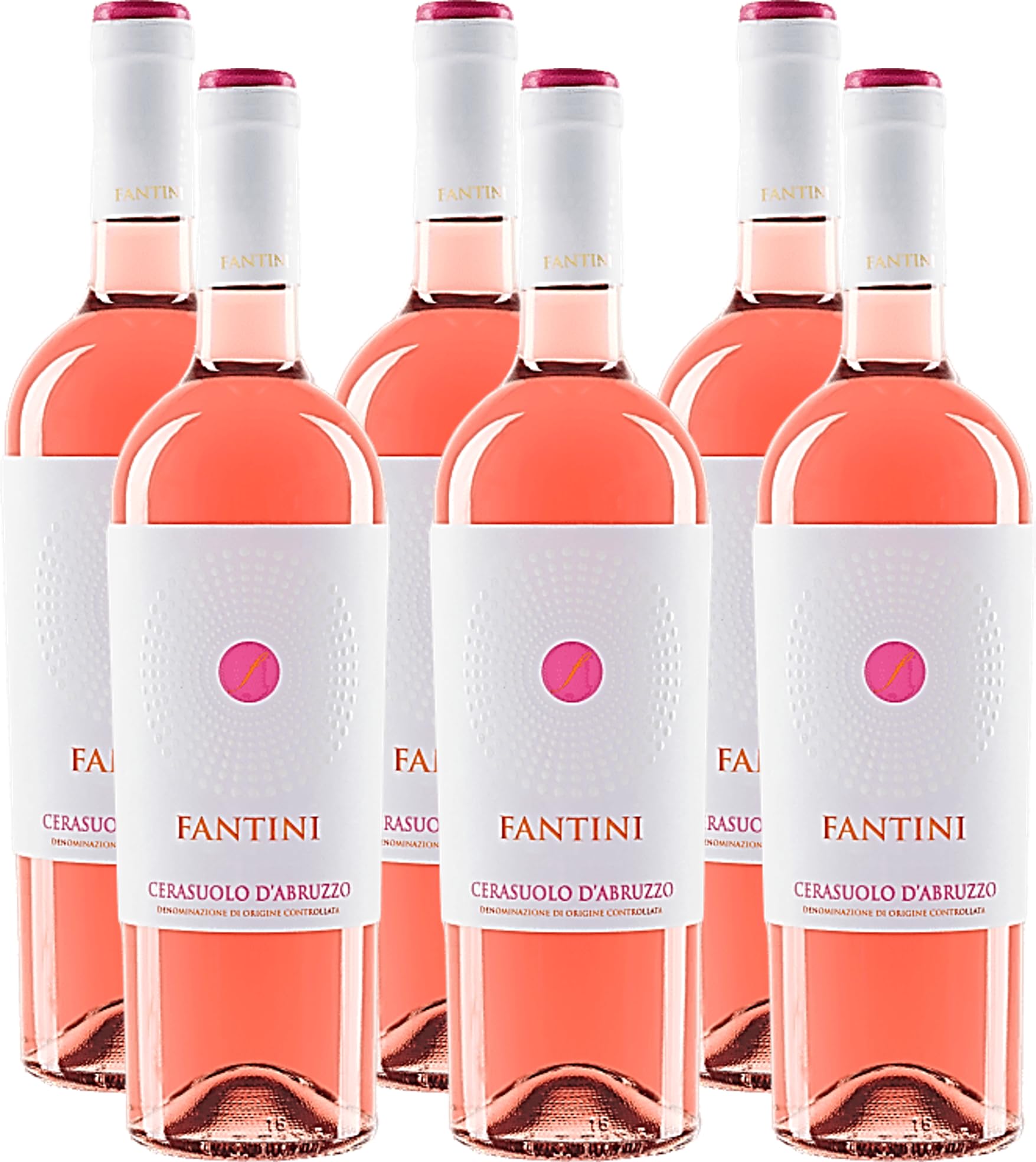 Fantini Cerasuolo d'Abruzzo DOC – Trockener, italienischer Roséwein aus Abruzzen (6 x 0,75l) – Fruchtig & frisch – Ideal zu Pasta, Fisch & Käse