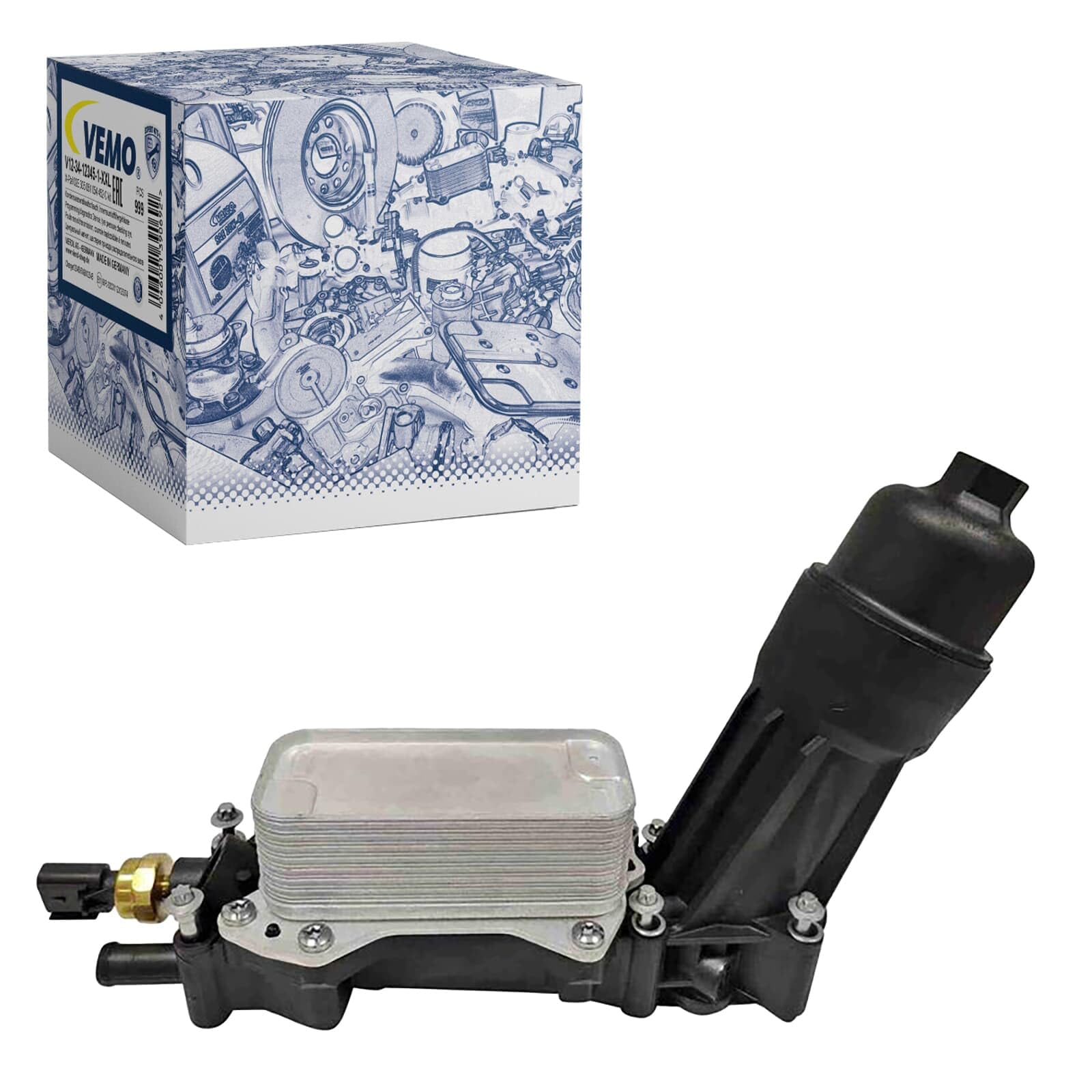 VEMO V33-60-0033 Modulo filtro dell’olio con scatola per filtro dell’olio con radiatore dell’olio con filtro dell’olio con guarnizione con pressostato