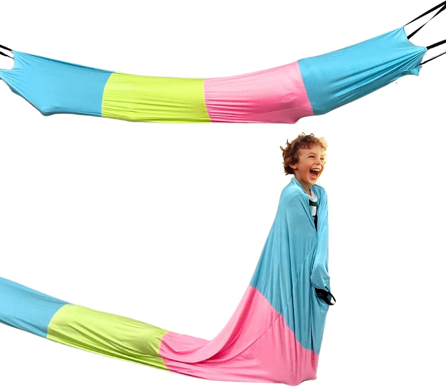 Sensory Compression Tunnel for Kids Play with Autism ADHD SPD - CPC Certification 10ft Crawl Resistance Tunnel Perfect for Toddler - Ideal for Home School Help Children Calm, Relax, Reduce Anxiety