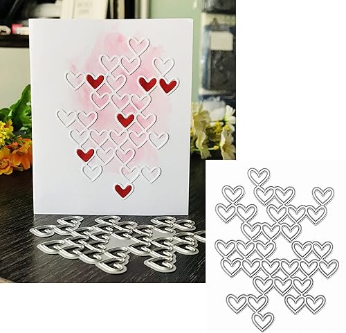 Troqueles de metal con corazones huecos, marco de amor flotante, plantillas de troqueles de corte de boda, manualidades, tarjetas cortadas para
