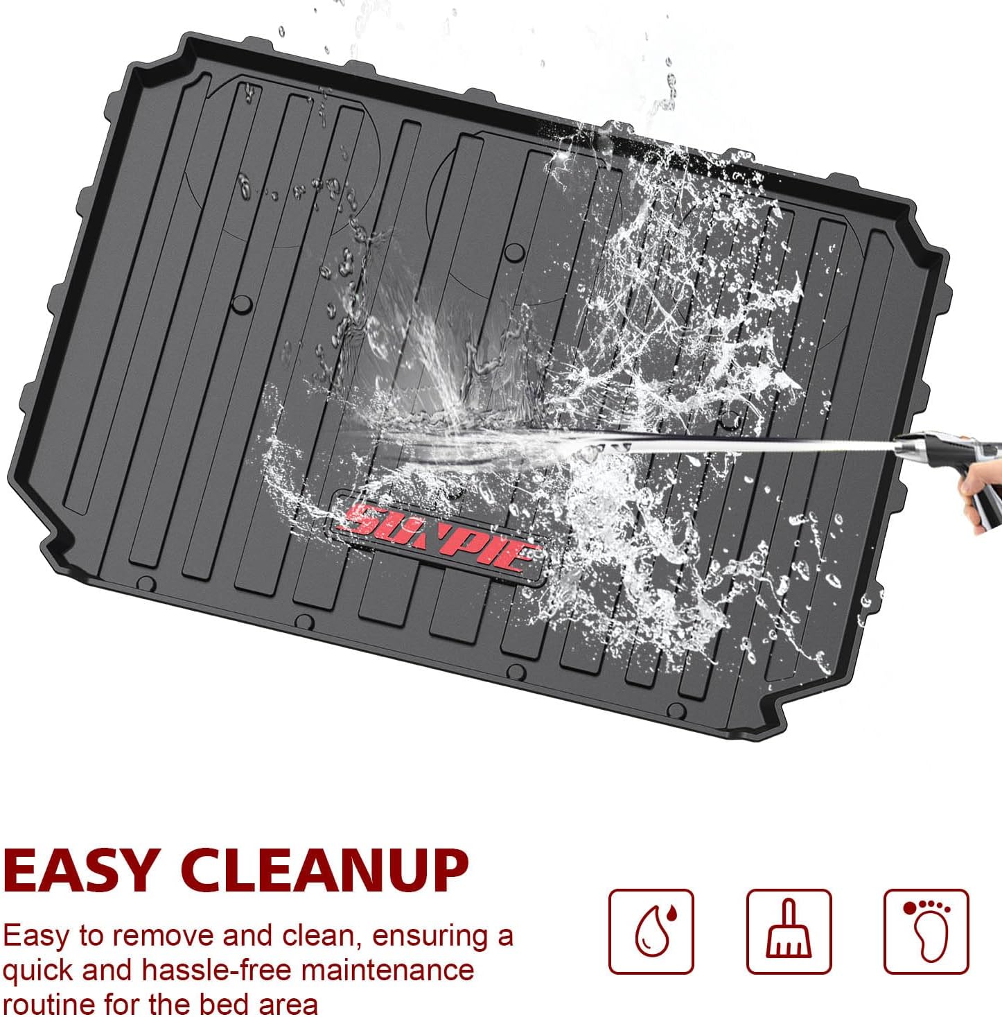 SUNPIE Bed Liner Cover for Polaris Ranger Crew SP 570 and Polaris Ranger SP 570 2022-2026, Cargo Mats w/TPE All Weather Protector Rear Cargo Box Bed Mats, Protect Against Scratches - Image 7