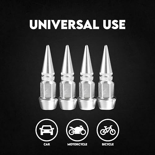 Miniatura 59 de Tapones para válvulas de neumáticos de automóvil, 4 unidades, cubiertas universales para vástagos, juego de tapas de válvula de neumático