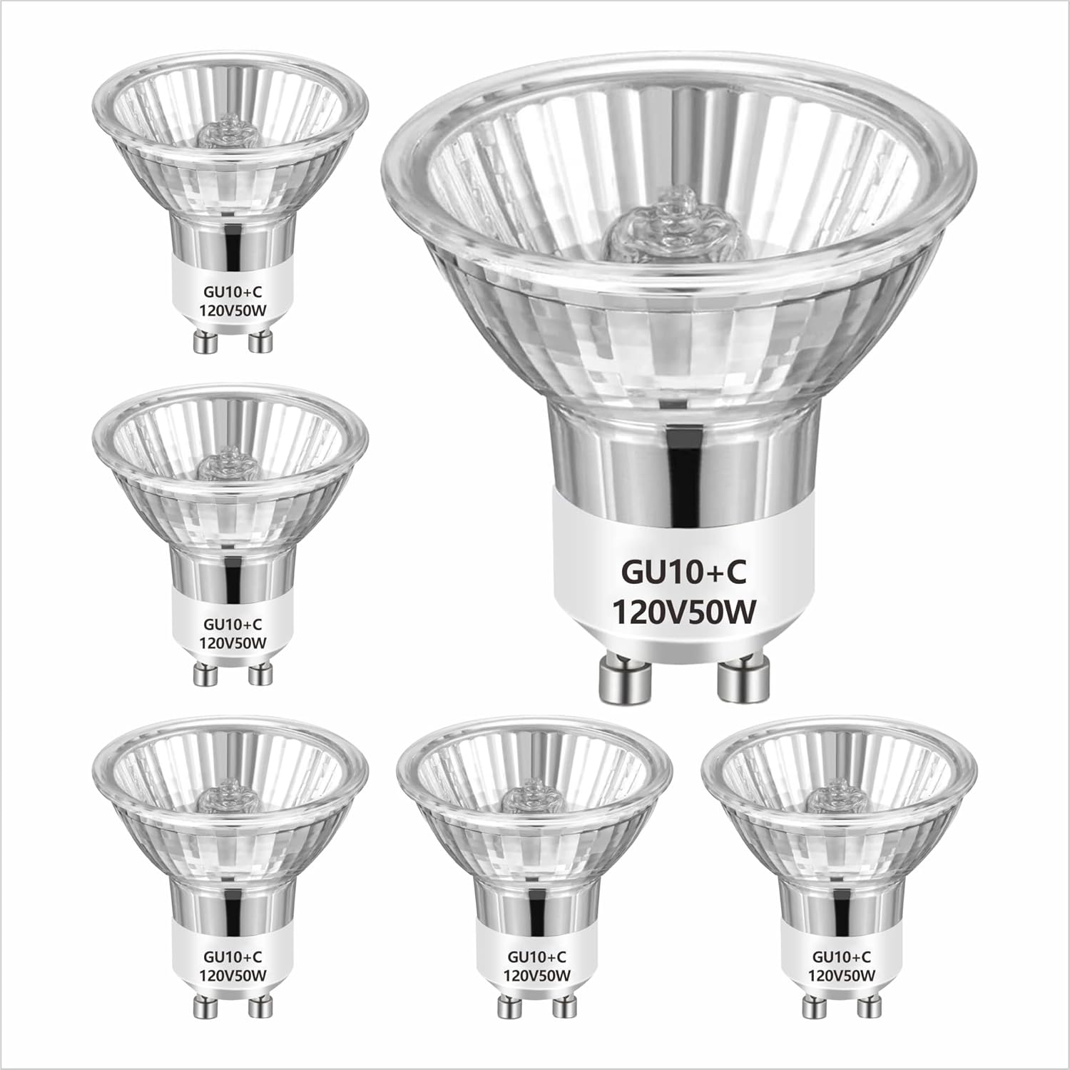 GU10 Halogen Light Bulbs,120V 50W MR16 GU10 MR16 Track Light Bulbs with