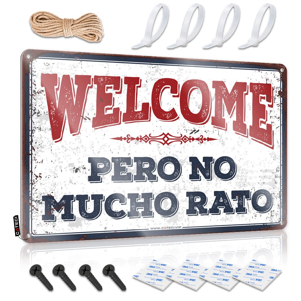 Tin Metal Decor Gift For Biker Funny Welcome Pero No Mucho Rato For Trailer - Clock Customizable(30X40CM)