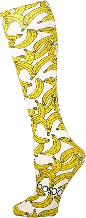 Hocsocx Bananas Socks Performance Liner Moisture-Wicking Protection for Field Hockey, Ice Hockey, and Soccer