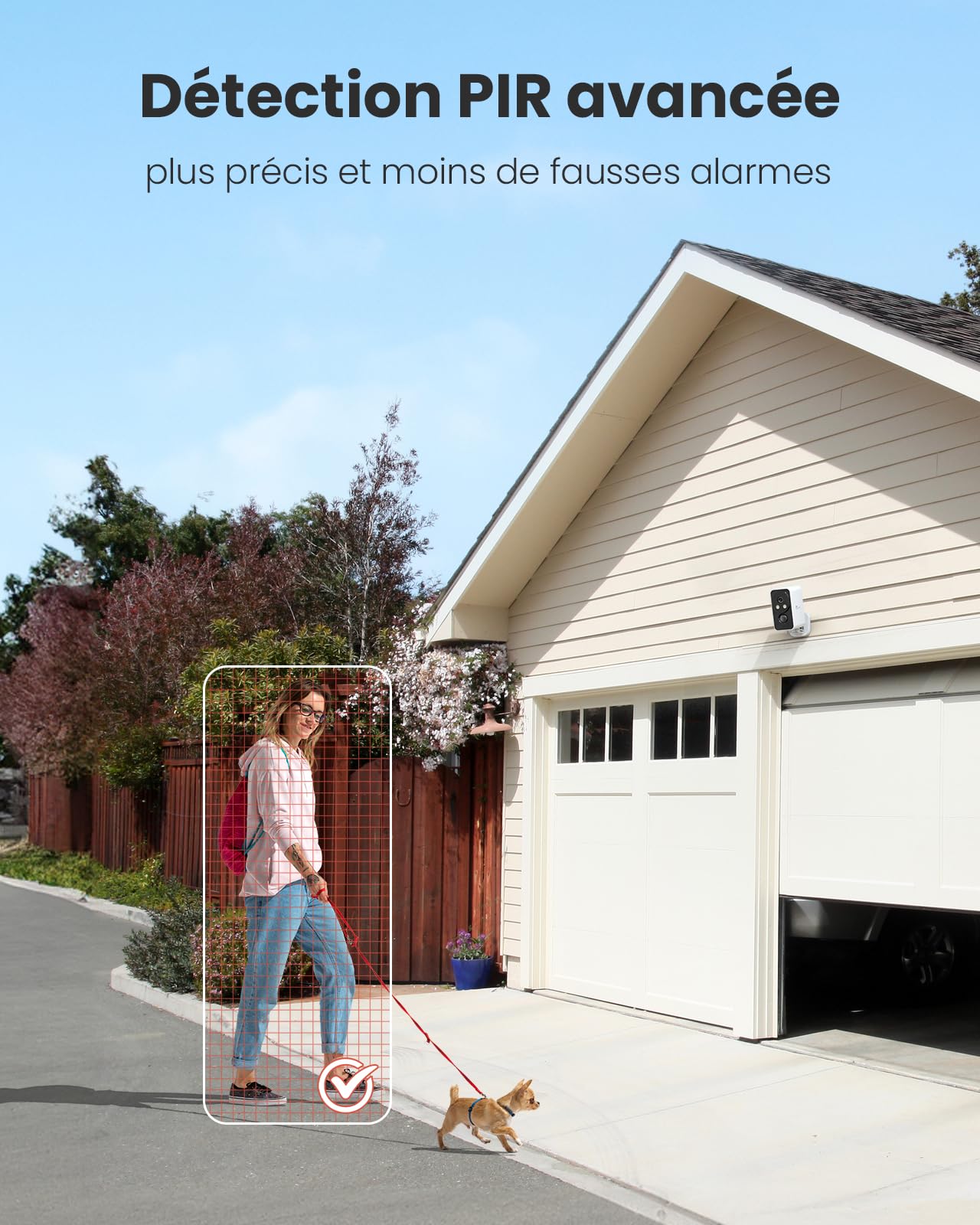2 Pièces Caméra 2K Extérieur sans Fil, Vision Nocturne Couleur, détection PIR, Audio bidirectionnel, IP66, Cloud/SD, Alexa, WiFi 2,4 GHz, Batterie Rechargeable
