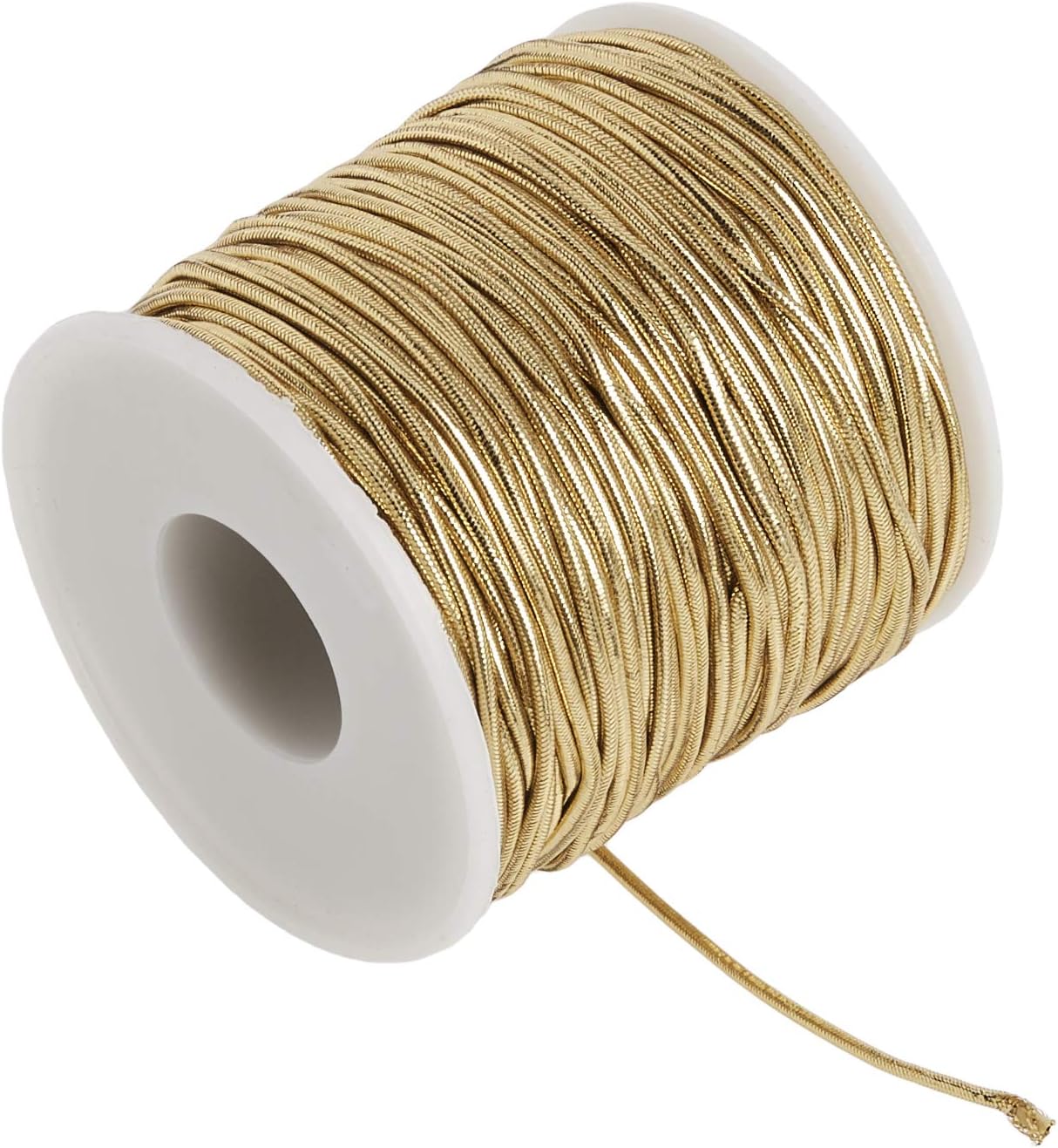 Morex Ribbon 1318/50-634 Stretch Cord Polyester Ribbon, 50 yd, Gold