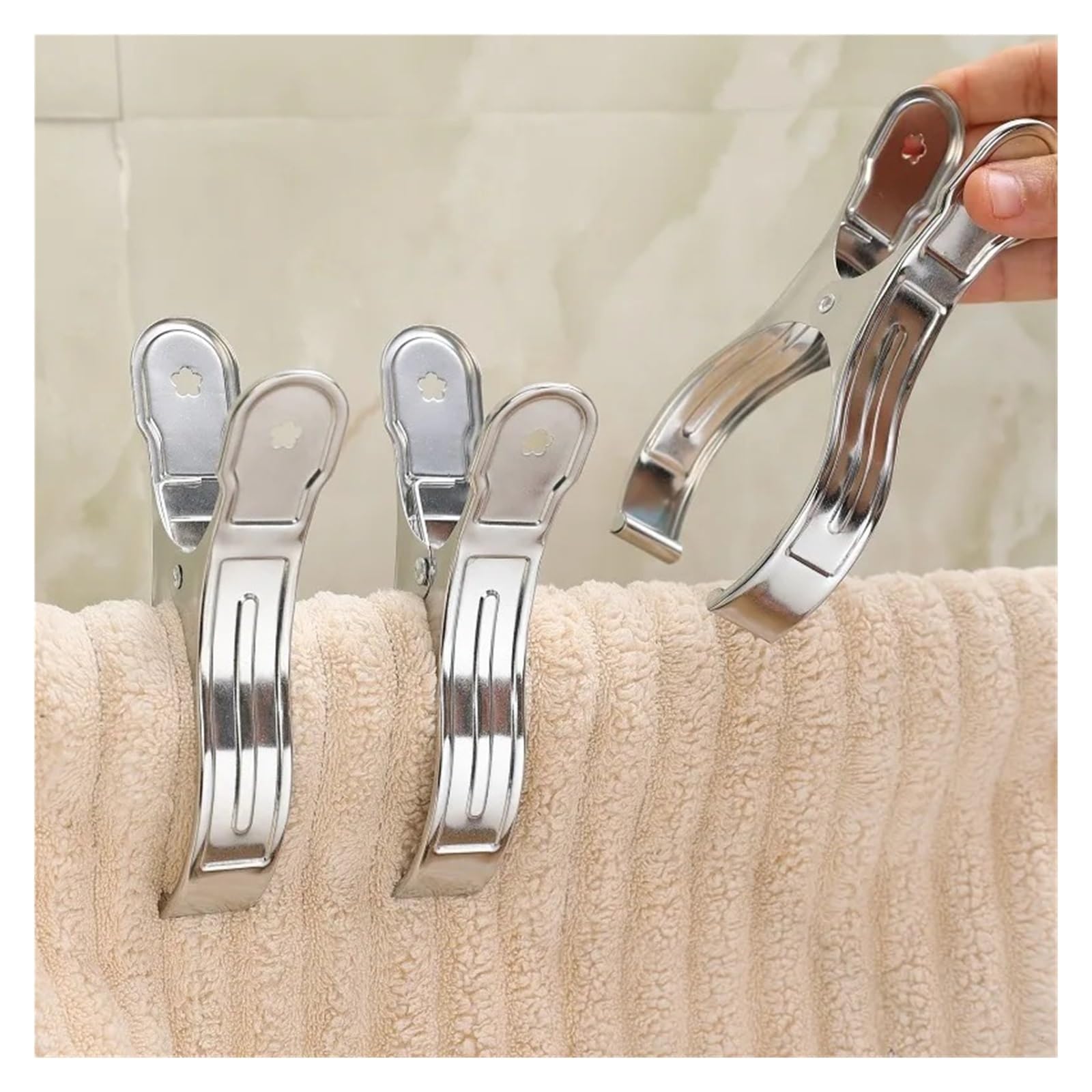 Metall-Wäscheklammern, 50/100 Stück, Edelstahl, Wäscheklammern, Quilt, Bettlaken-Clips, Zuhause, Mehrzweck, winddicht, Wäscheklammern für Wäscheleine, Befestigung, Handtuch, Socken, Unterwäsche