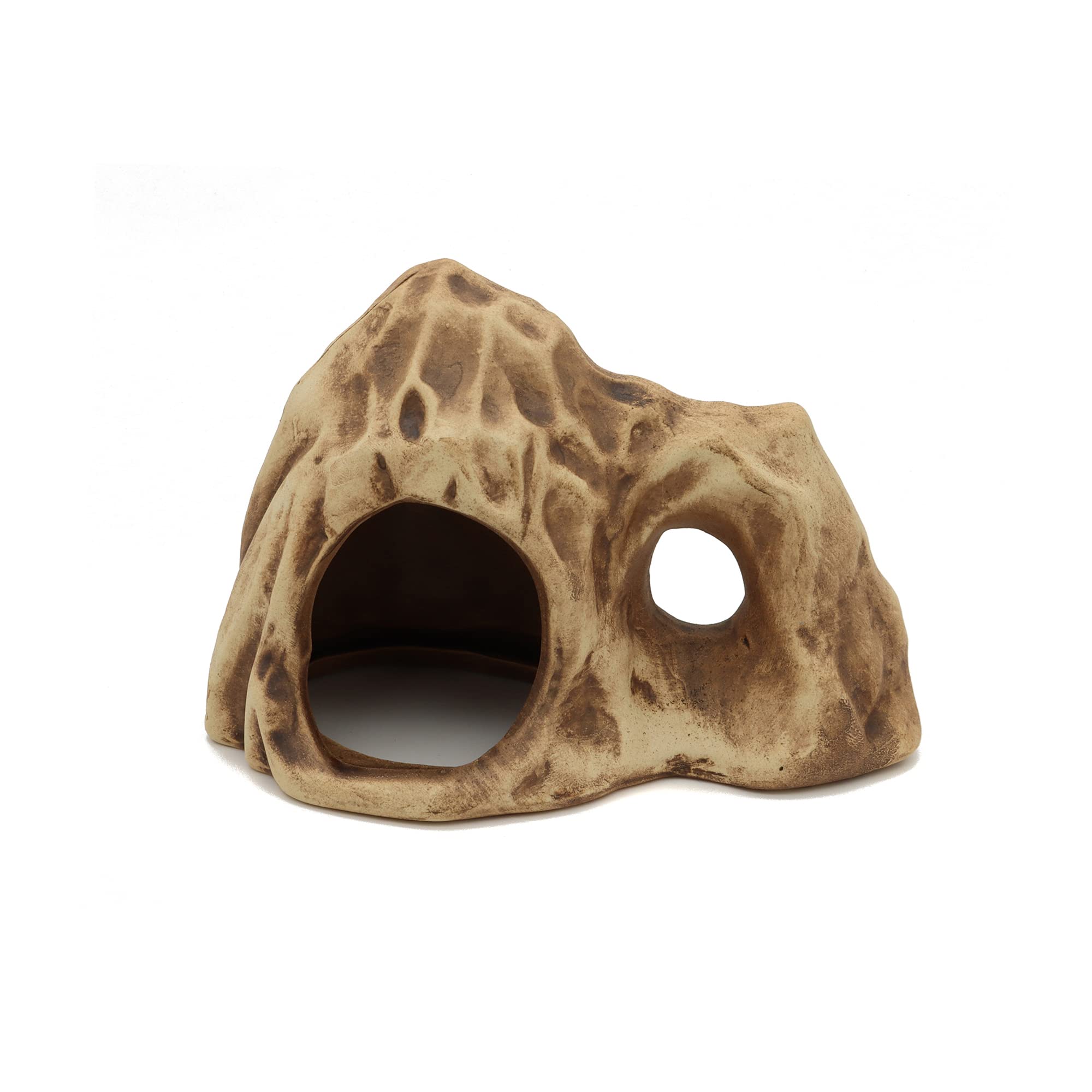 ALEGI Aquarium Ceramic Decoration Mountain, Cave Rock for Cichlids, Betta Fish Tank (Mountain 2)