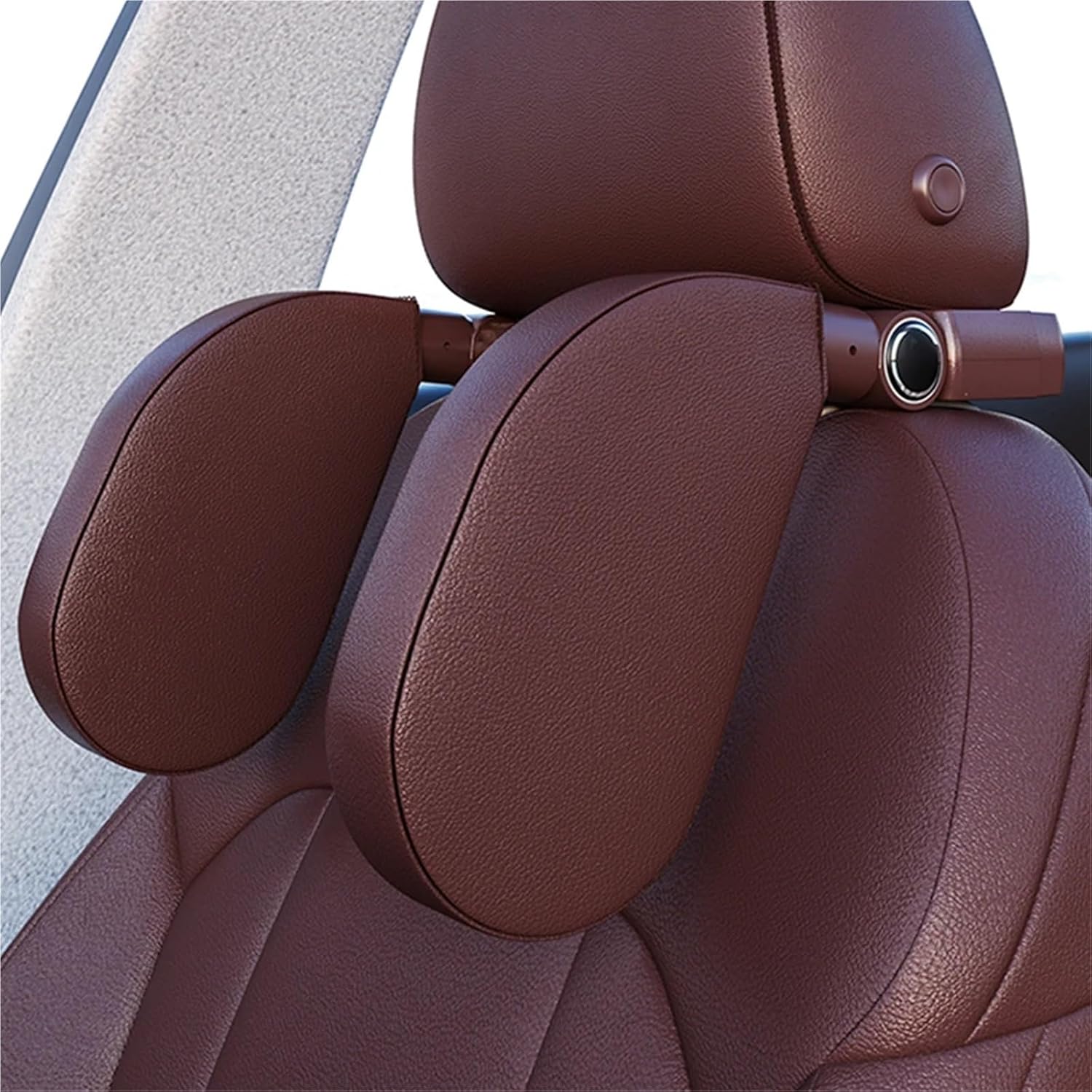Car Headrest Pillow Multi-Functional Car Travel Side Pillow U Shaped Car Sleeping Pillow Neck Protection Pillow for Kids Adults(8 Wire black Left) image 3