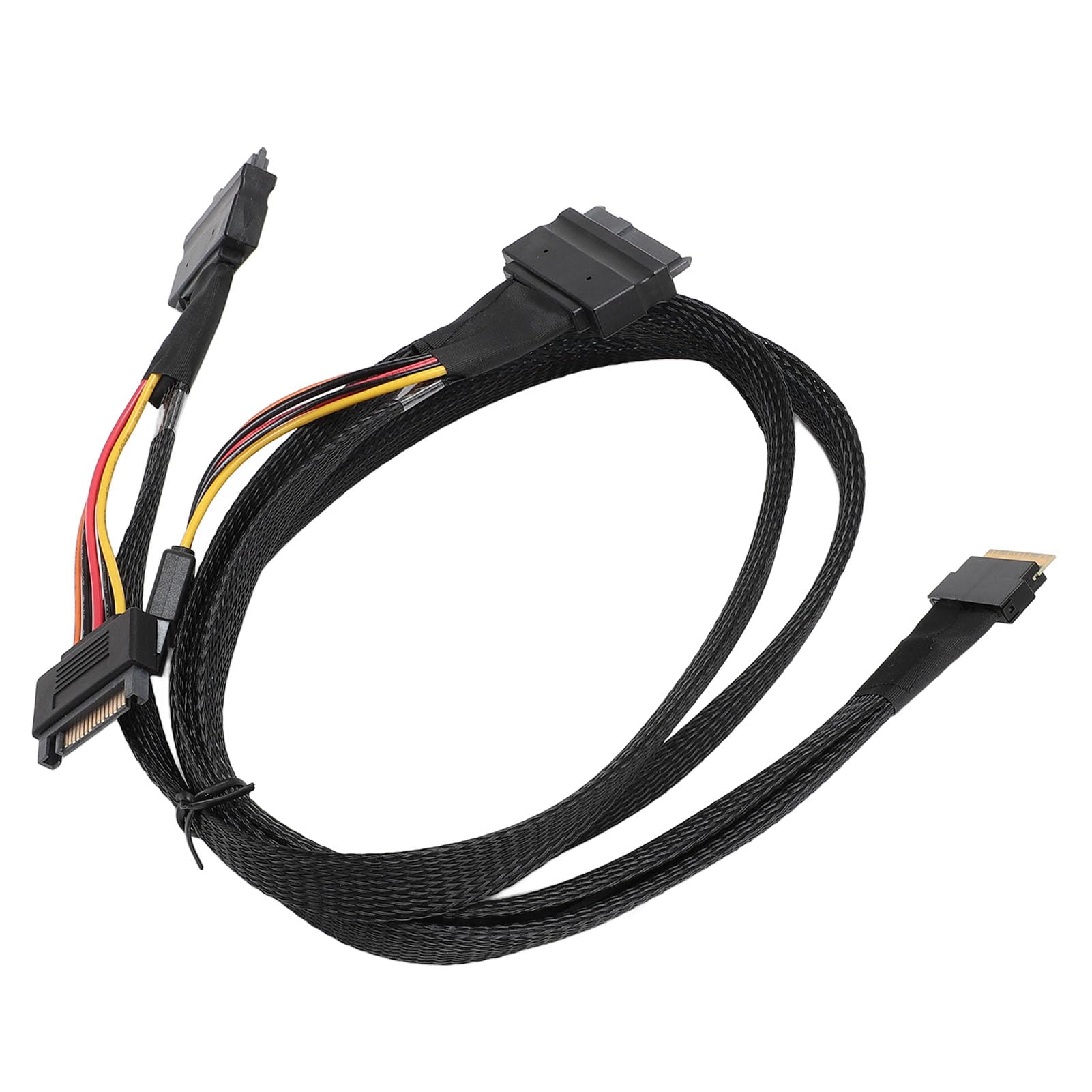 Kabel Adaptera NVME, 24 Gb/s, 80 Cm, SFF-8654 do SFF-8639 NVME U.2 do Płyty Głównej SSD, w Wersji Slim do SAS, Odpowiedni do