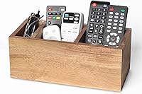 Vista 8 de Soporte para control remoto, soporte de madera para control remoto de TV para mesa, organizador remoto para decoración del hogar, caja remota