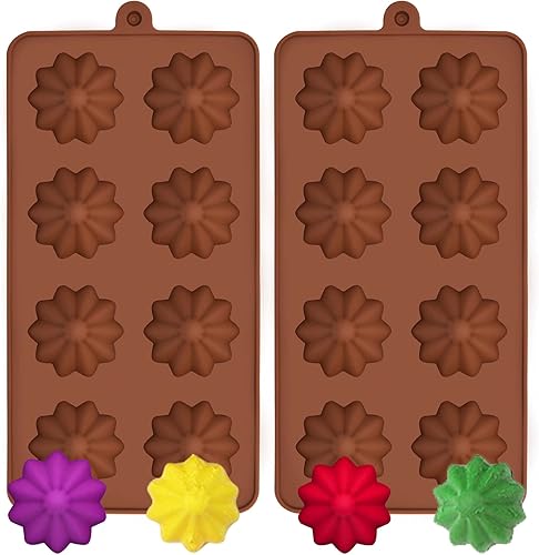 Acvcatto Moldes de silicona de trufa, molde de caramelo de crema de chocolate para hornear cupcakes, mantequilla, pudín de hielo, 8 cavidades