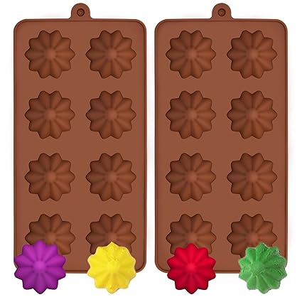 Acvcatto Truffle Silicone Molds, Chocolate Cream Candy Mold for Baking Cupcake Toppers, Butter, Ice Pudding, 8-Cavity