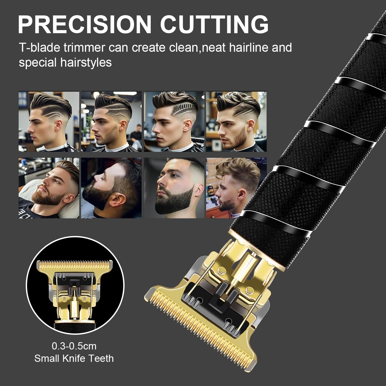 Professional Hair Clippers for Men,Professional Barber Clippers and Trimmer Set,Mens Cordless Clipper, Electric Hair Cut Machines,Cordless Mens Grooming Kit for Face, Hair, Gifts - Image 5