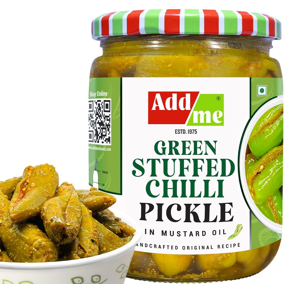 Add me Rajasthani home made bharwa mirch Stuffed green Chilli Pickle hari mirchi ka achar Pickles in mustard oil 500gm Glass Pack (B09RWXDZZB) Amazon Price History, Amazon Price Tracker