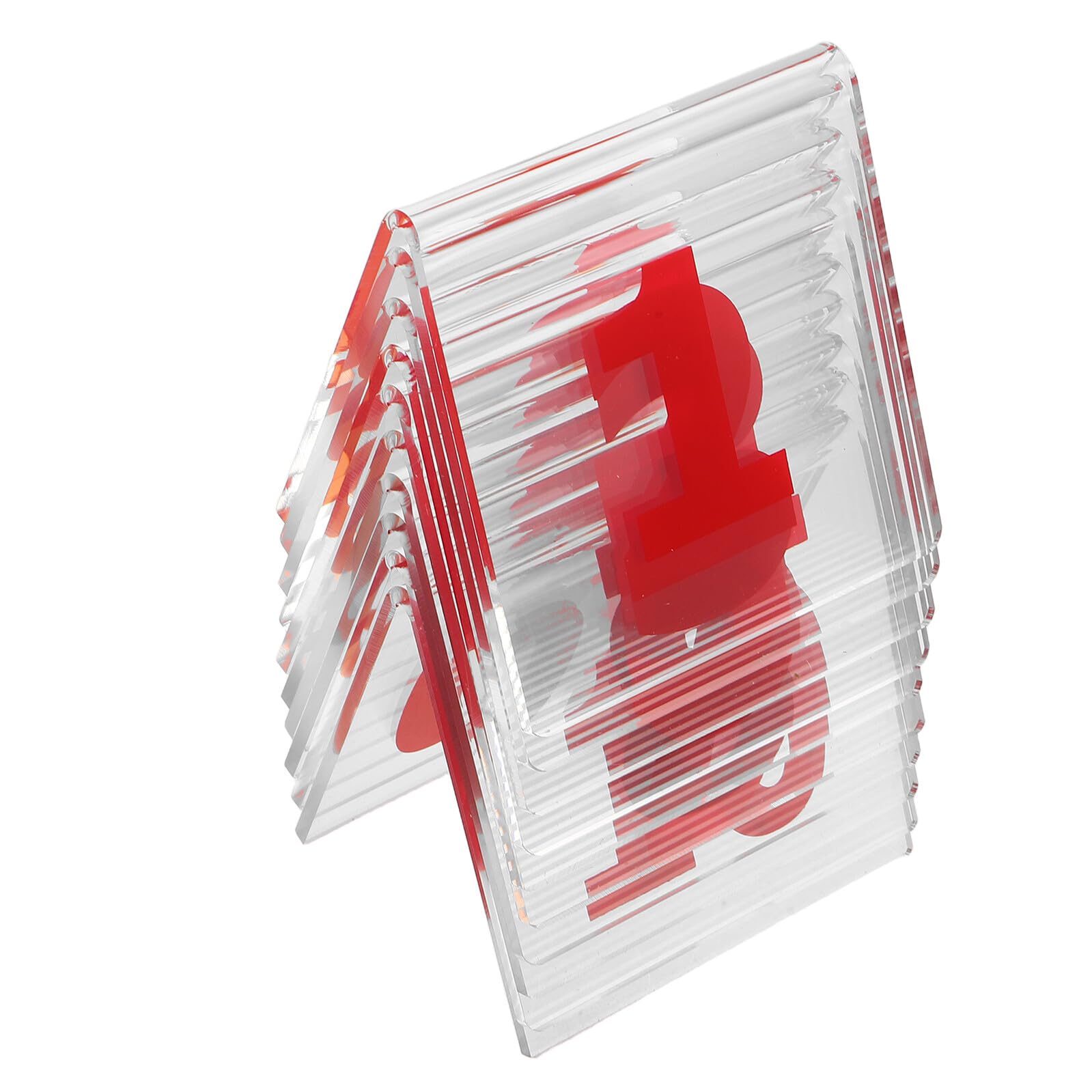 10 Stück Acryl Tischnummern 1-10 Doppelseitig, Dreiecksform | Leicht, Lesbar, für Restaurant und Empfang, Elegante Platzkarten für Eventorte
