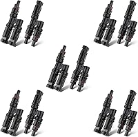 Vista 18 de Conector de panel solar 2 a 1 Divisor de panel solar de rama en Y de 2 vías, 1000 V, FMM+MFF, rama Y, conectores paralelos para conexión paralela