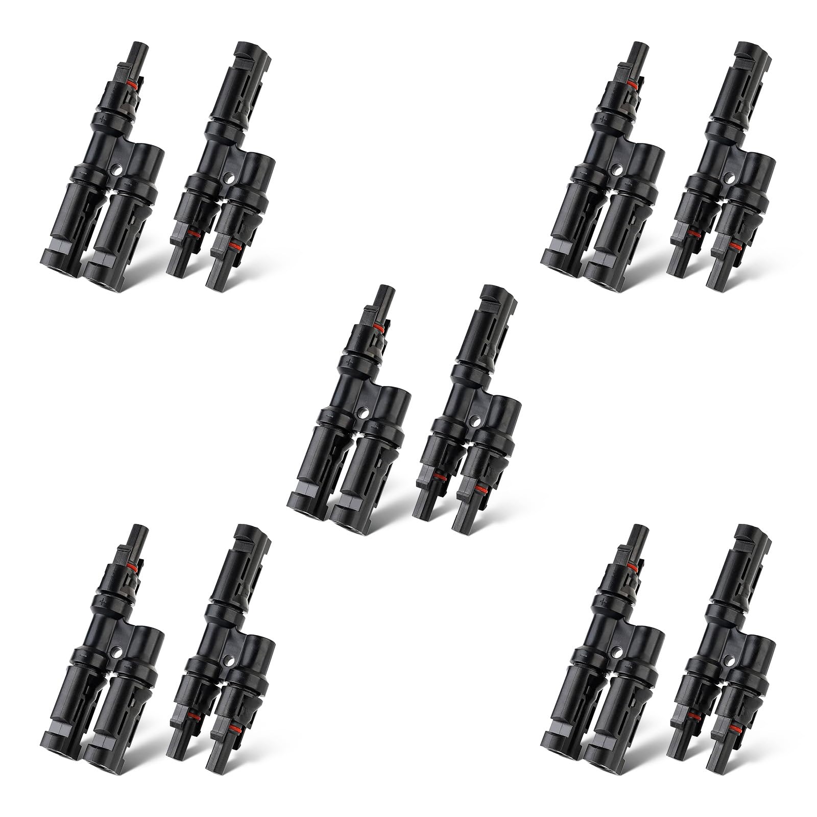 Connettori solari a T Connettori paralleli del pannello solare IP67 Impermeabile 1 a 2 Cavo adattatore solare per collegamento parallelo tra pannelli solari