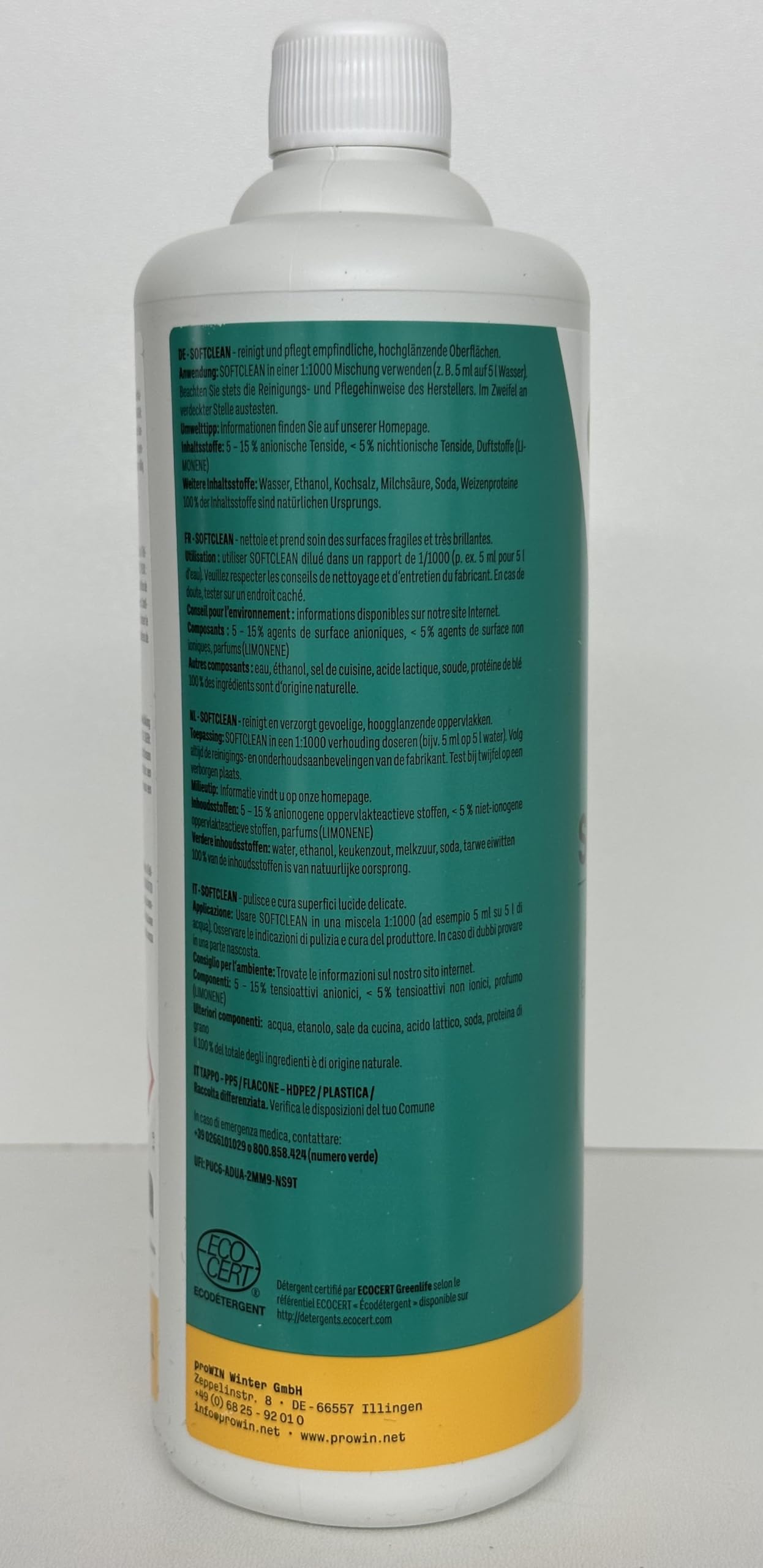 proWIN Softclean Produit de nettoyage domestique 1000 ml