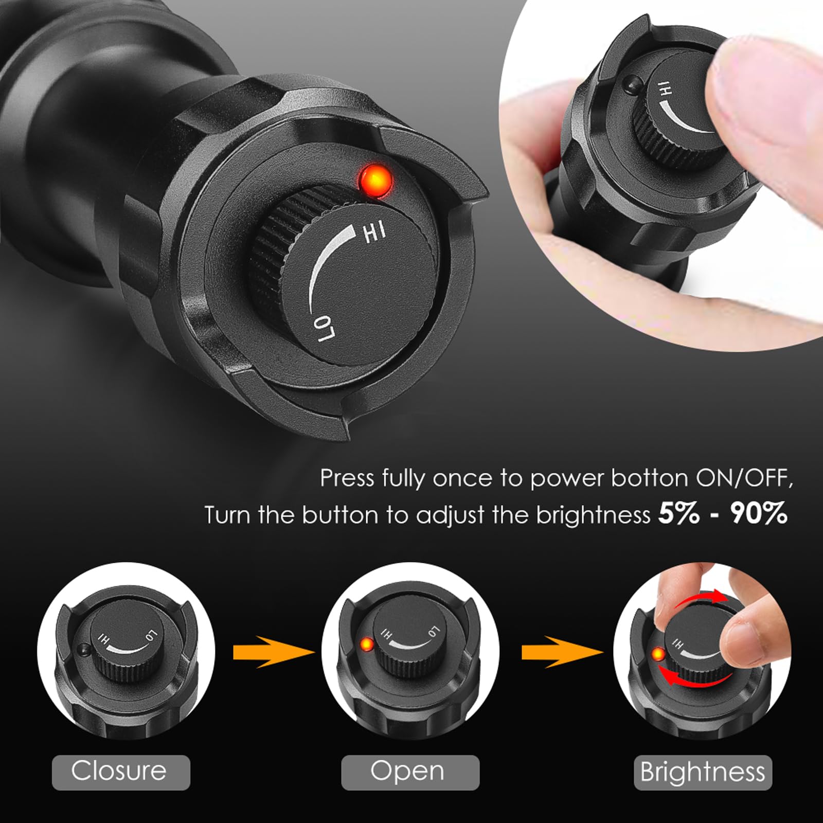 KEENZO 940nm IR Illuminator Torch for Night Vision,Fresnel Lens Zoomable Infrared Flashlight Rechargeable Lights with Remote Pressure Switch & Scope Bracket - Image 2