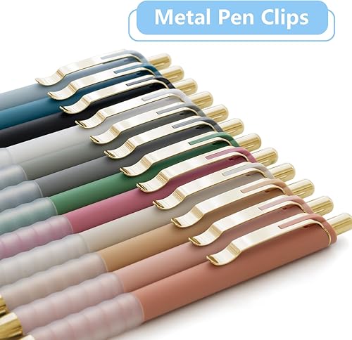 Miniatura 4 de HuoHuair Bolígrafos de tinta negra de punta media de 0.039 pulgadas (0.039 in), retráctil, paquete de 6 unidades (tinta negra)